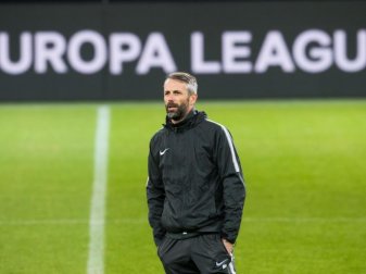 Salzburgs Trainer Marco Rose vor dem Europa-League-Rückspiel gegen den BVB. Foto: Bernd Thissen Salzburgs Trainer Marco Rose vor dem Europa-League-Rückspiel gegen den BVB. Foto: Bernd Thissen