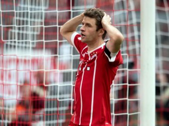 Thomas Müller will mit dem FC Bayern wieder das Triple gewinnen. Foto: Sven Hoppe Thomas Müller will mit dem FC Bayern wieder das Triple gewinnen. Foto: Sven Hoppe