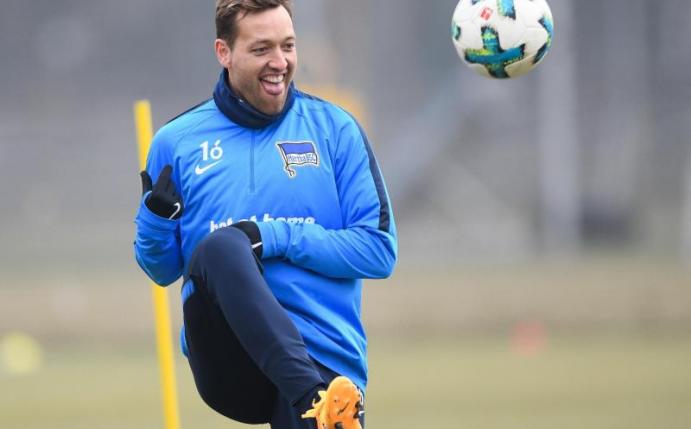Julian Schieber hat gute Aussichten bei Hertha wieder in den Profikader zu rücken. Foto: Soeren Stache