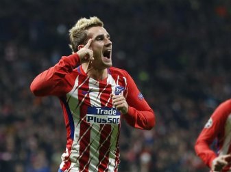 Antoine Griezmann hat für Atletico Madrid den Treffer zum 5:1-Sieg bei Lokomotive Moskau erzielt. Foto: Francisco Seco/AP Antoine Griezmann hat für Atletico Madrid den Treffer zum 5:1-Sieg bei Lokomotive Moskau erzielt. Foto: Francisco Seco/AP