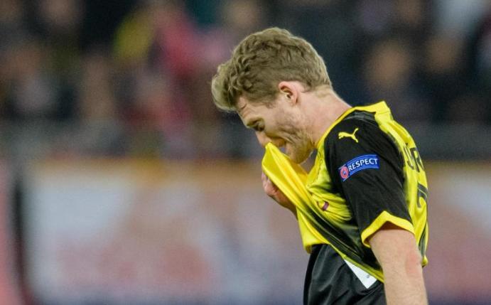 Auch BVB-Stürmer André Schürrle konnte das Europa-League-Aus in Salzburg nicht verhindern. Foto: Matthias Balk