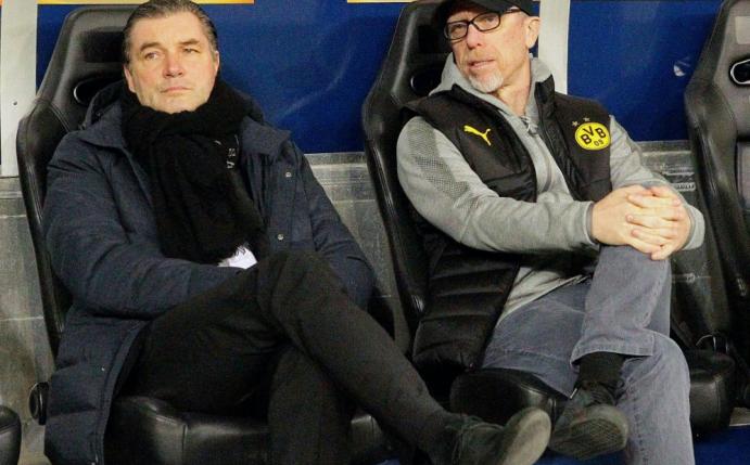 Zorc (li.) fordert Veränderungen im BVB-Kader