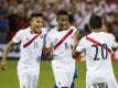 Perus Nationalmannschaft hat Kroatiens Elf einen Fehlstart ins WM-Jahr beschert. Foto: Jim Lo Scalzo/EPA
