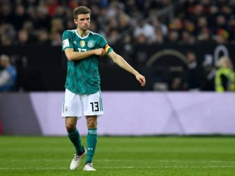 Thomas Müller hat im Testspiel gegen Spanien sein 38. Länderspieltor erzielt. Foto: Marius Becker Thomas Müller hat im Testspiel gegen Spanien sein 38. Länderspieltor erzielt. Foto: Marius Becker