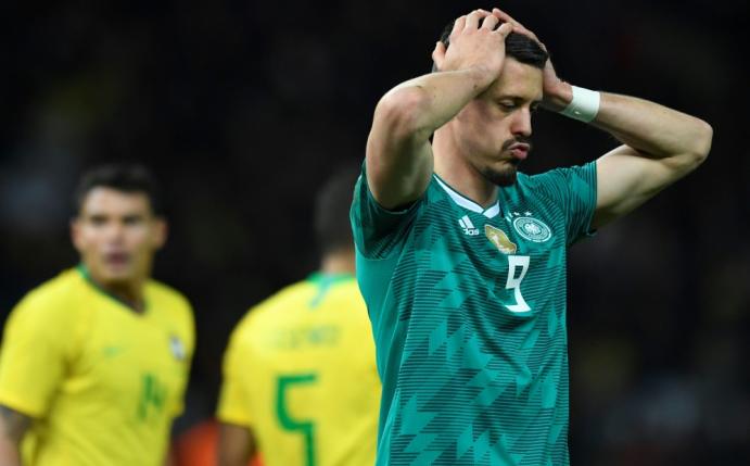 Die deutsche B-Elf um Sandro Wagner unterliegt Brasilien