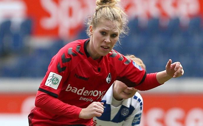 Rebecca Knaak erzielte das 3:0 für die Freiburgerinnen