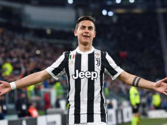 Juves Paulo Dybala jubelt über seinen Treffer zum 1:0. Foto: Alessandro di Marco/ANSA/AP Juves Paulo Dybala jubelt über seinen Treffer zum 1:0. Foto: Alessandro di Marco/ANSA/AP