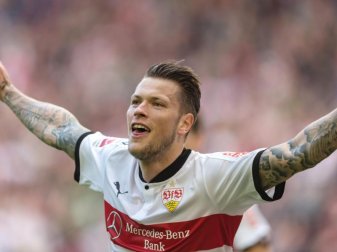 Sorgte mit seinem Torjubel für Diskussionen auf der HSV-Bank: Stuttgarts Daniel Ginczek. Foto: Daniel Maurer Sorgte mit seinem Torjubel für Diskussionen auf der HSV-Bank: Stuttgarts Daniel Ginczek. Foto: Daniel Maurer