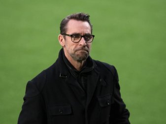Herthas Manager Michael Preetz kritisiert eine Plakataktion von Fans als «ziemlich daneben». Foto: Soeren Stache Herthas Manager Michael Preetz kritisiert eine Plakataktion von Fans als «ziemlich daneben». Foto: Soeren Stache