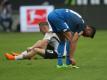 Enttäuschung bei Hoffenheims Kerem Demirbay (vorn) und Frankfurts Marius Wolf nach dem 1:1. Foto: Thomas Frey