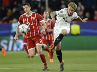 Verteidiger Simon Kjaer (r.) fällt für das Rückspiel aus Verteidiger Simon Kjaer (r.) fällt für das Rückspiel aus