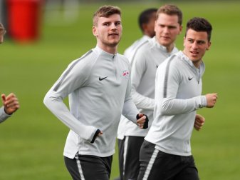 Ob Timo Werner (M.) spielen kann, ist noch unklar. Foto: Jan Woitas Ob Timo Werner (M.) spielen kann, ist noch unklar. Foto: Jan Woitas