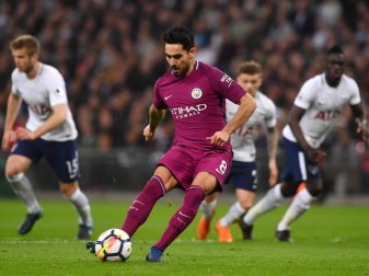 Ilkay Gundogan trifft per Elfmeter zum 2:0. Foto: Dominic Lipinski/PA Wire Ilkay Gundogan trifft per Elfmeter zum 2:0. Foto: Dominic Lipinski/PA Wire
