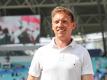 Hoffenheims Trainer Julian Nagelsmann blickt dem Spiel gegen Hannover 96 optimistisch entgegen. Foto: Jan Woitas