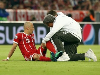 Robbens Einsatz beim Rückspiel gegen Real ist fraglich Robbens Einsatz beim Rückspiel gegen Real ist fraglich