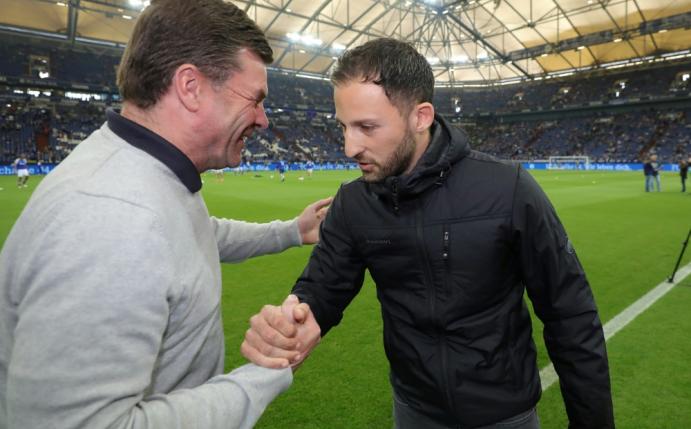 Domenico Tedesco (r.) vor Vertragsverlängerung