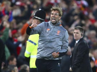 Möchte nach dem Rückspiel in Rom über den Einzug ins Champions-League-Finale jubeln: Liverpool-Coach Jürgen Klopp. Foto: Dave Thompson Möchte nach dem Rückspiel in Rom über den Einzug ins Champions-League-Finale jubeln: Liverpool-Coach Jürgen Klopp. Foto: Dave Thompson