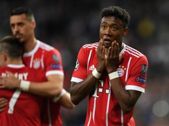 Die Bayern um Franck Ribéry, Sandro Wagner und David Alaba (l-r) schieden in Madrid aus. Foto: Andreas Gebert