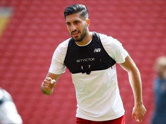 Emre Can kehrte nach seinem verletzungsbedingten Ausfall am Open Media Day zurück auf den Trainingsplatz. Foto: M. Rickett/PA WIRE Emre Can kehrte nach seinem verletzungsbedingten Ausfall am Open Media Day zurück auf den Trainingsplatz. Foto: M. Rickett/PA WIRE