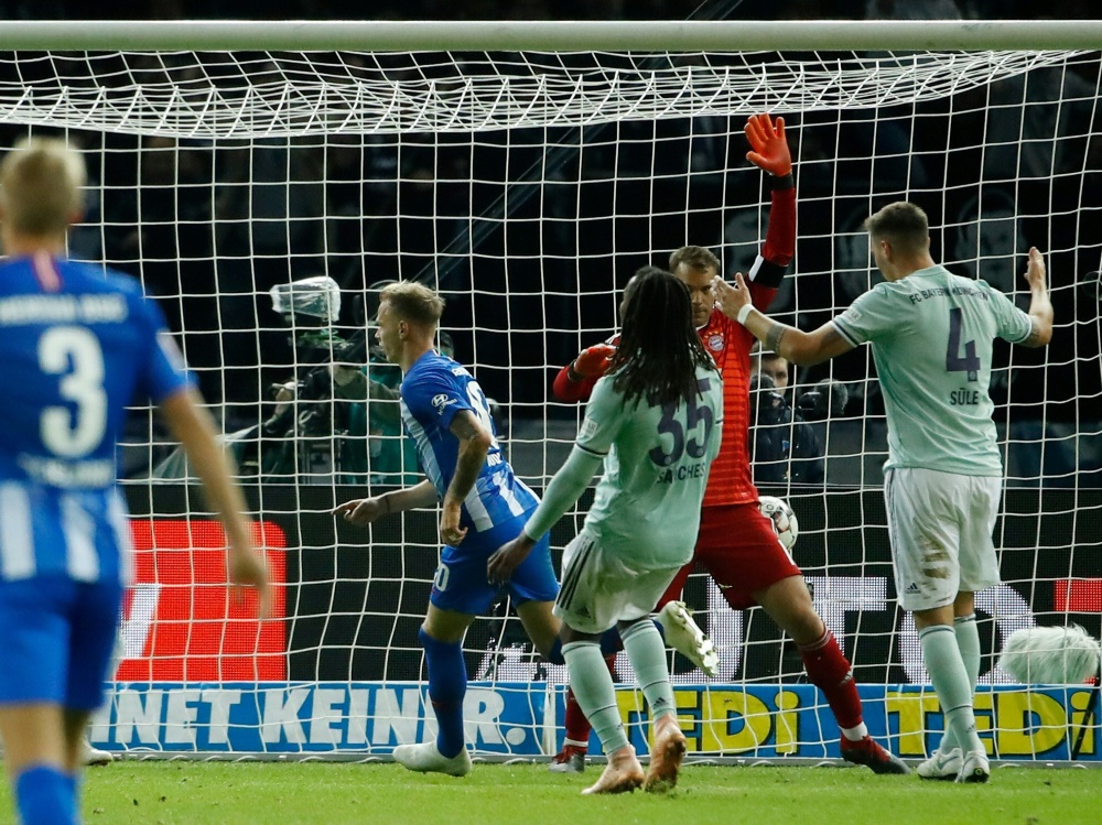 Hertha besiegt Rekordmeister Bayern München mit 2:0