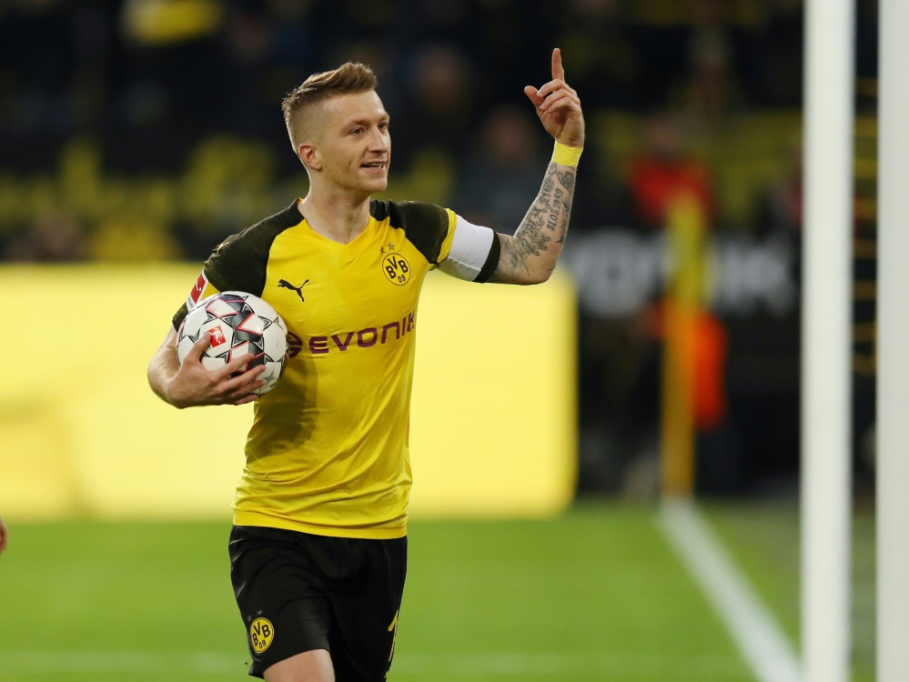 Marco Reus erzielt den Siegtreffer für den BVB
