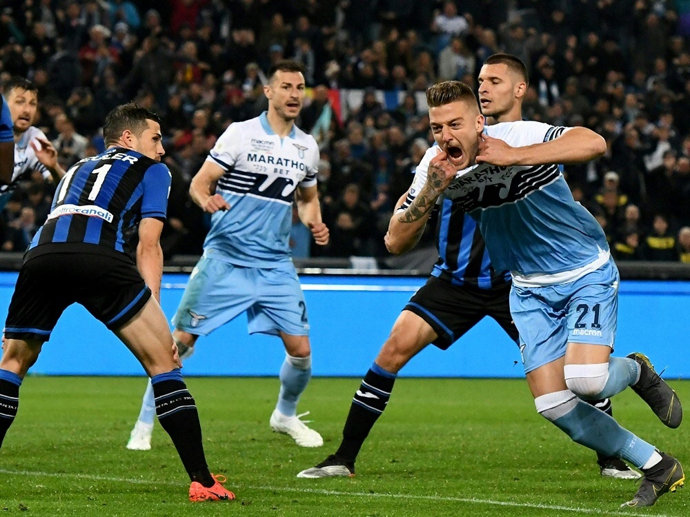 Milinkovic-Savic (r.) bringt Lazio Rom in Führung