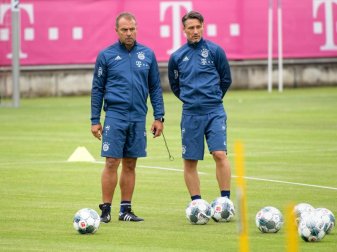 Coach Niko Kovac (r) und Co-Trainer Hansi Flick beim Training des FC Bayern München. Foto: Matthias Balk Coach Niko Kovac (r) und Co-Trainer Hansi Flick beim Training des FC Bayern München. Foto: Matthias Balk