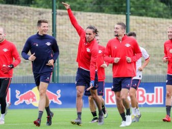 Beim Auftrakttraining von RB Leipzig waar Yussuf Poulsen noch dabei. Foto: Jan Woitas Beim Auftrakttraining von RB Leipzig waar Yussuf Poulsen noch dabei. Foto: Jan Woitas
