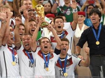 Vor fünf Jahren wurde Deutschland bei der WM in Brasilien Weltmeister. Foto: Andreas Gebert Vor fünf Jahren wurde Deutschland bei der WM in Brasilien Weltmeister. Foto: Andreas Gebert