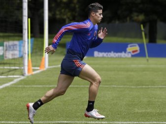 Der ehemalige Bayern-Spieler James Rodríguez soll vor der Verpflichtung durch Atlético Madrid stehen. Foto: Fernando Varga/AP Der ehemalige Bayern-Spieler James Rodríguez soll vor der Verpflichtung durch Atlético Madrid stehen. Foto: Fernando Varga/AP