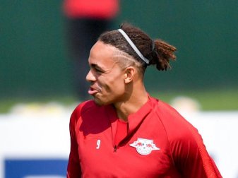 Yussuf Poulsen ist mit RB Leipzig zum zweiten Mal für die Champions League qualifiziert. Foto: Hendrik Schmidt Yussuf Poulsen ist mit RB Leipzig zum zweiten Mal für die Champions League qualifiziert. Foto: Hendrik Schmidt