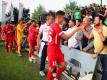 Die Spieler von Türkgücü München lassen sich von ihren Fans feiern. Foto: Christian Butzhammer