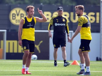 Hat wieder richtig Spaß beim BVB: Mario Götze (l). Foto: Federico Gambarini