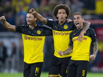 Alcacer (r.) schoss die Borussia in Führung Alcacer (r.) schoss die Borussia in Führung