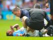 Manchester Citys Leroy Sané hatte sich in der Partie gegen den FC Liverpool verletzt. Foto: Adam Davy/PA Wire