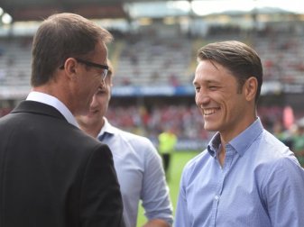 Einst gemeinsam erfolgreich bei Eintracht Frankfurt: Fredi Bobic (l) und Niko Kovac. Foto: Patrick Seeger Einst gemeinsam erfolgreich bei Eintracht Frankfurt: Fredi Bobic (l) und Niko Kovac. Foto: Patrick Seeger