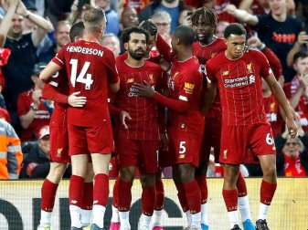 Der FC Liverpool feierte einen lockeren Heimsieg. Foto: Martin Rickett/PA Wire Der FC Liverpool feierte einen lockeren Heimsieg. Foto: Martin Rickett/PA Wire