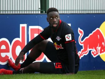 Leipzigs Jean-Kevin Augustin könnte bald zum französischen Erstligisten OGC Nizza wechseln. Foto: Ronny Hartmann Leipzigs Jean-Kevin Augustin könnte bald zum französischen Erstligisten OGC Nizza wechseln. Foto: Ronny Hartmann