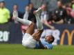 Manchester Citys Leroy Sané hat sich schwer am Knie verletzt. Foto: Frank Augstein/AP