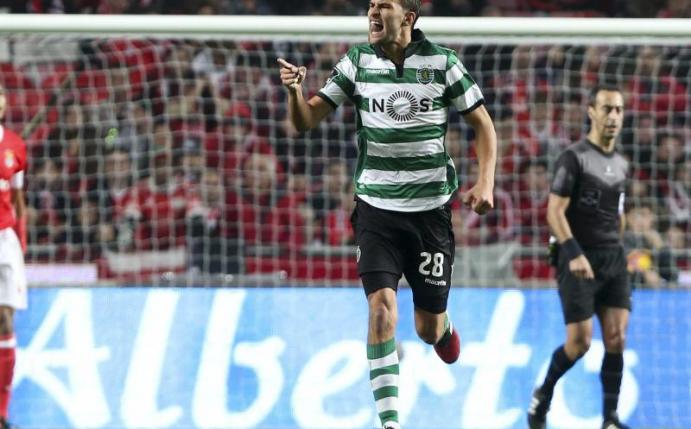 Bas Dost soll von Sporting Lissabon an den Main wechseln. Foto: Miguel A. Lopes/epa