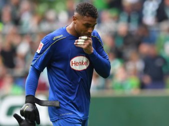 Düsseldorfs Torwart Zackary Steffen überzeugte in Bremen. Foto: Carmen Jaspersen Düsseldorfs Torwart Zackary Steffen überzeugte in Bremen. Foto: Carmen Jaspersen