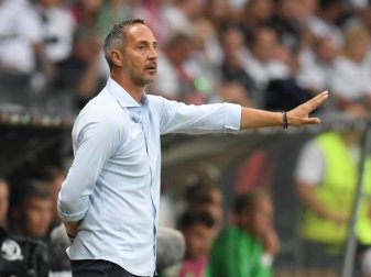 Will mit Eintracht Frankfurt in die Gruppenphase der Europa League: Trainer Adi Hütter. Foto: Arne Dedert Will mit Eintracht Frankfurt in die Gruppenphase der Europa League: Trainer Adi Hütter. Foto: Arne Dedert