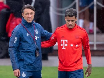 Trainer Niko Kovac wird Philippe Coutinho (r) nicht von Beginn an bringen. Foto: Sven Hoppe Trainer Niko Kovac wird Philippe Coutinho (r) nicht von Beginn an bringen. Foto: Sven Hoppe