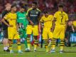 Frustriert: Die BVB-Profis nach der Pleite bei Aufsteiger Union Berlin. Foto: Andreas Gora