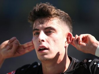 Das hört man gern: Bundestrainer Joachim Löw sagt Kai Havertz eine große Zukunft im DFB-Team voraus. Foto: Andreas Gora Das hört man gern: Bundestrainer Joachim Löw sagt Kai Havertz eine große Zukunft im DFB-Team voraus. Foto: Andreas Gora