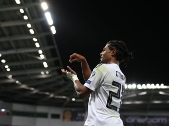 Erzielte gegen Nordirland in seinem zehnten Länderspiel sein neuntes Tor: Serge Gnabry. Foto: Christian Charisius Erzielte gegen Nordirland in seinem zehnten Länderspiel sein neuntes Tor: Serge Gnabry. Foto: Christian Charisius