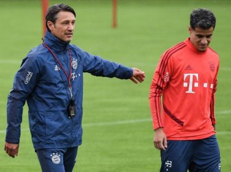 Bayern-Coach Niko Kovac und Philippe Coutinho beim Training. Foto: Sven Hoppe Bayern-Coach Niko Kovac und Philippe Coutinho beim Training. Foto: Sven Hoppe