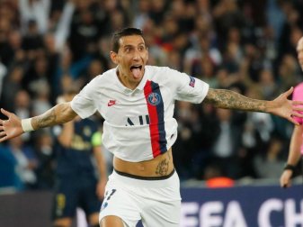 Angel Di Maria von Paris Saint-Germain feiert sein zweites Tor gegen Real Madrid. Foto: Francois Mori/AP Angel Di Maria von Paris Saint-Germain feiert sein zweites Tor gegen Real Madrid. Foto: Francois Mori/AP