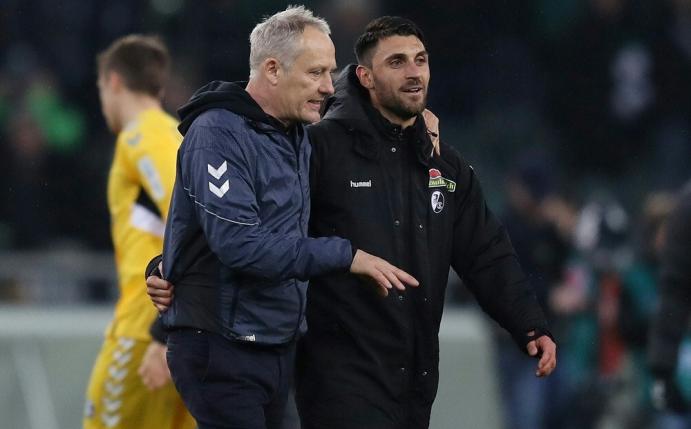 Unter Trainer Streich (l.) spielt Grifo regelmäßig