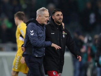 Unter Trainer Streich (l.) spielt Grifo regelmäßig Unter Trainer Streich (l.) spielt Grifo regelmäßig